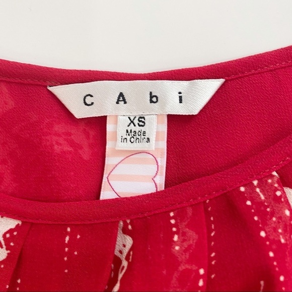 Cabi Red Spaghetti Strap Blouse Style 162 – Romance Top Sz XS - Picture 5 of 11